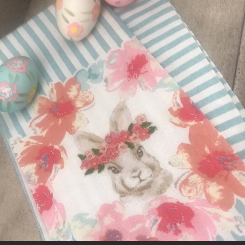Farmhouse Cottage Spring Easter Bunny kitchen Towels